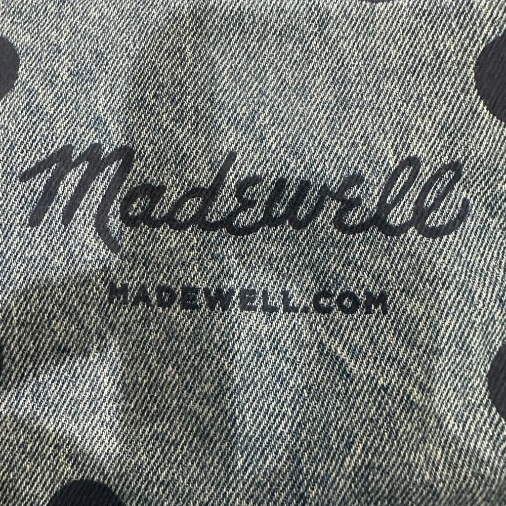 Madewell Denim Blue Polka Dot Tote - Picture 2 of 3